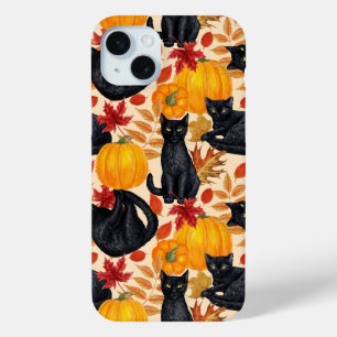 Coque Case-Mate iPhone Chats noirs et citrouilles