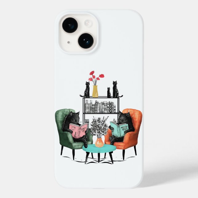 Coques Case-Mate iPhone chats noirs lecture (Verso)