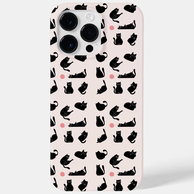 Coques Case-Mate iPhone Chats noirs soyeux (Verso)
