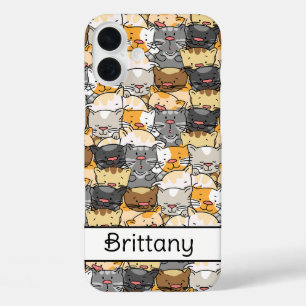 Coque Pour iPhone 16 Plus Chats Personnalisés