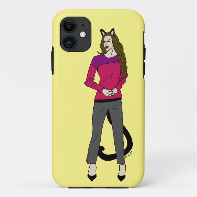 Coques Case-Mate iPhone chatte fille   (Dos)