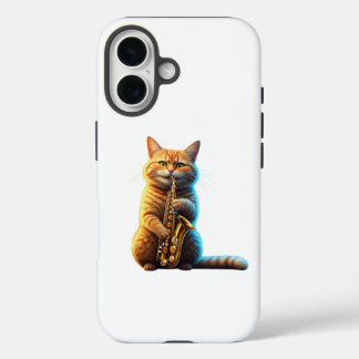 Coque Pour iPhone 16 chatte musicienne