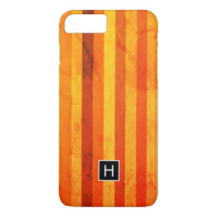 Coque Case-Mate iPhone Chaud Patiné Orange Rouge rayures Monogramme