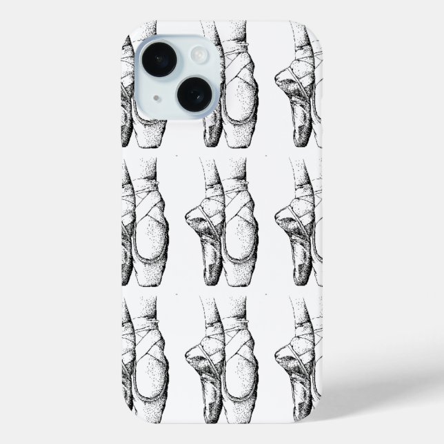 Coques Case-Mate iPhone Chausson de ballet noir et blanc (Verso)