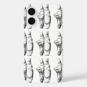 Coque Pour iPhone 16 Chausson de ballet noir et blanc