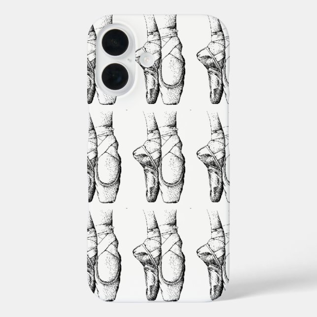 Coques Case-Mate iPhone Chausson de ballet noir et blanc (Verso)