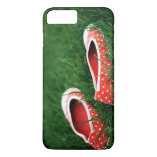 Coque Case-Mate Pour iPhone Chaussons rouges verts en herbe avec À petits poi