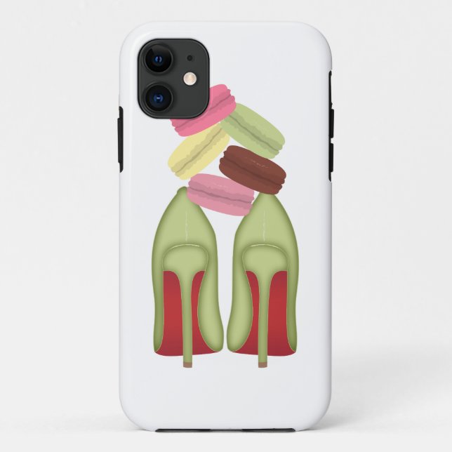 Coques Case-Mate iPhone Chaussures en stilettos, talons hauts et macarons (Dos)