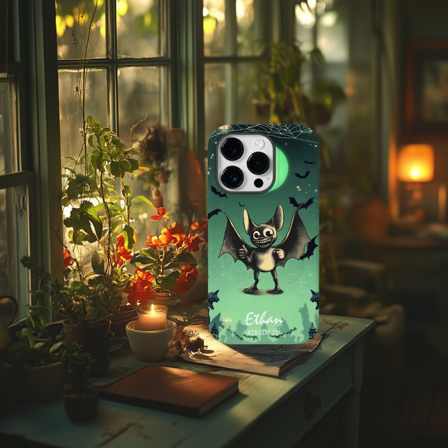 Coques Case-Mate iPhone Chauve-souris au clair de lune - Charme effrayant  (Créateur téléchargé)