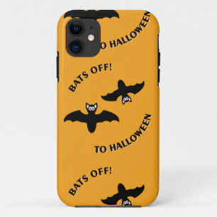 Etui iPhone Case-Mate Chauve-souris de Halloween Carré orange