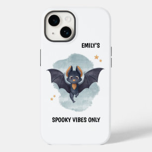 Coque Case-Mate iPhone Chauve-souris mignonne Nom personnalisé Halloween
