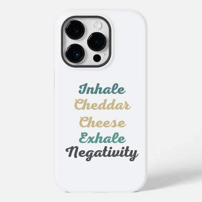 Coques Case-Mate iPhone Cheddar Inhale Fromage Exhale Négativité (Verso)