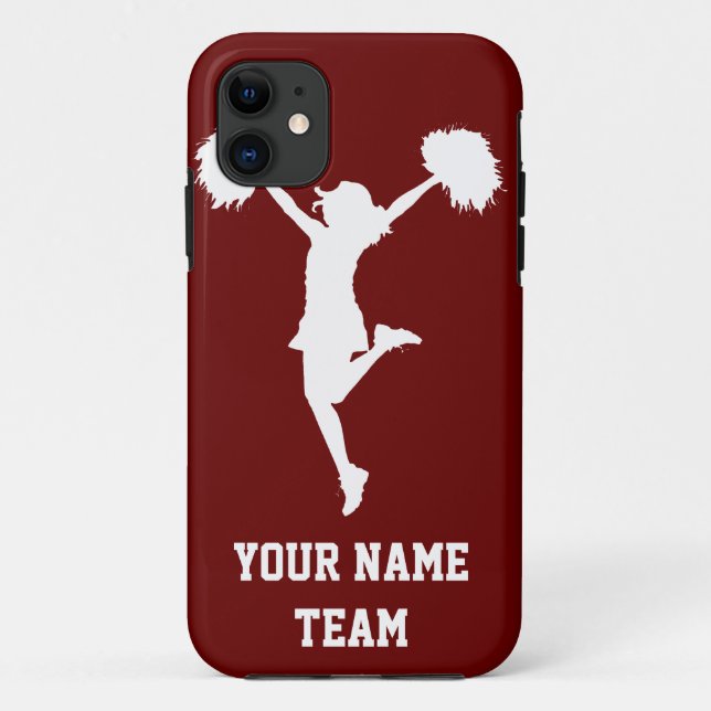 Coques Case-Mate iPhone Cheerleading personnalisable de pom-pom girl (Dos)
