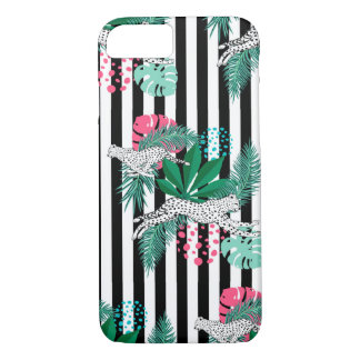 Case-Mate iPhone Case Cheetah avec motif rétro feuille tropical