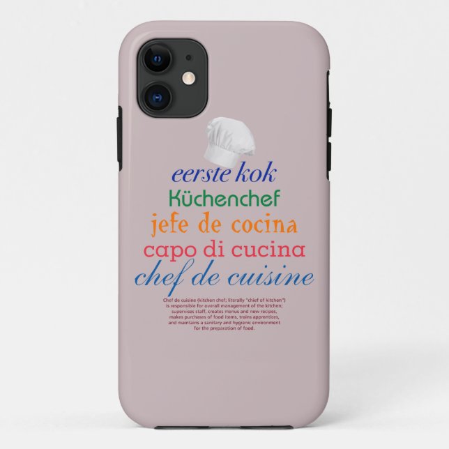 Coques Case-Mate iPhone chef de cuisine (Dos)