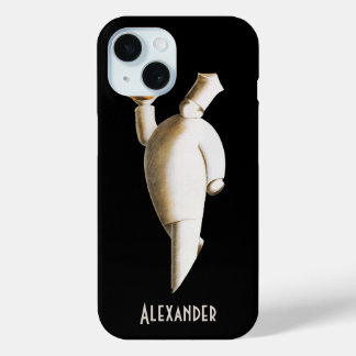 Coque Case-Mate iPhone Chef de restaurant Art Déco, Entreprise vintage
