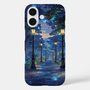 Coque Pour iPhone 16 Chemin de Forêt de Nuit Magique