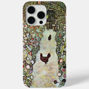Coque Case-Mate iPhone Chemin de jardin avec poulets, Gustav Klimt, Art N