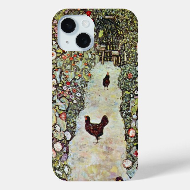 Coques Case-Mate iPhone Chemin de jardin avec poulets, Gustav Klimt, Art N (Verso)