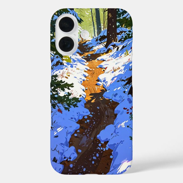 Coques Case-Mate iPhone Chemin de la forêt d'hiver (Verso)