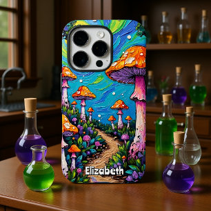 Coque iPhone 16 Pro Chemin du champignon éclairé