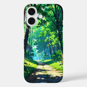 Coque Pour iPhone 16 Chemin forestier paisible