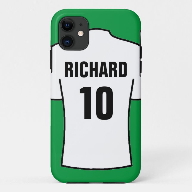 Coques Case-Mate iPhone Chemise de football en blanc (Dos)