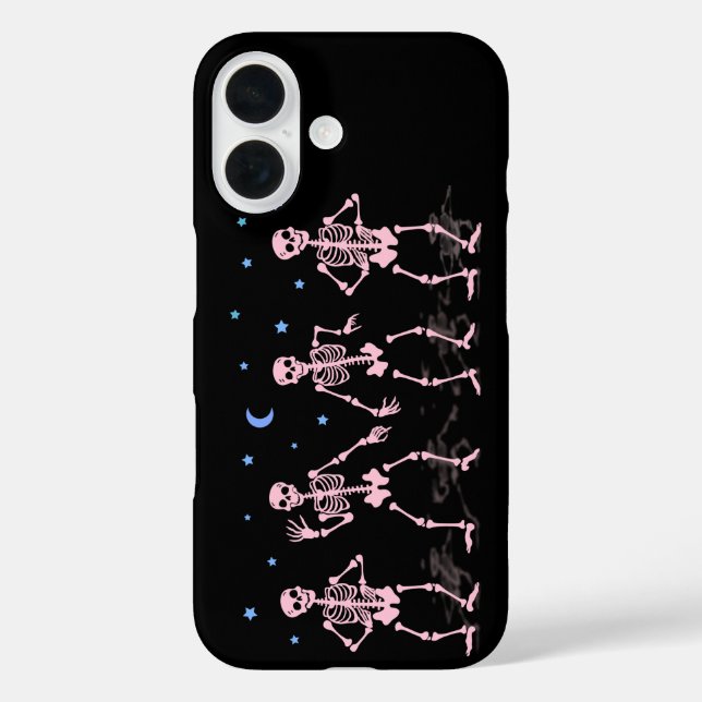Coques Case-Mate iPhone Chemise d'Halloween squelette rose dansant (Verso)