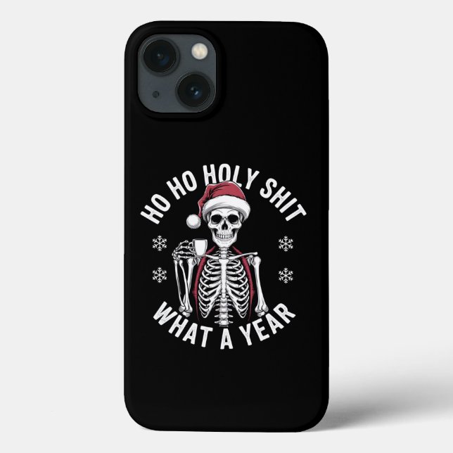 Coques Case-Mate iPhone Chemise Sainte Quel An Humour de Noël Squelette (Verso)