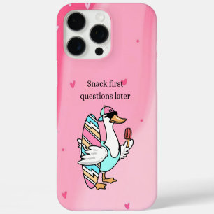 Coque iPhone 16 Pro Max Chemise Snack First, Questions Later Canard Cool