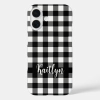 Chèque de bison noir Plaid personnalisé