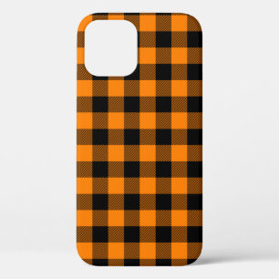 Case-Mate iPhone Case Chèque de buffle noir et orange
