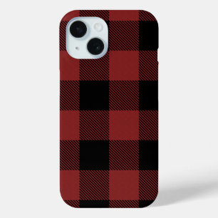 Coque Case-Mate iPhone Chèque de Buffle Noir Rouge