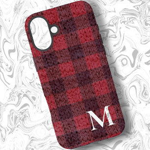 Coque Pour iPhone 16 Plus Chèque Plaid Buffalo Rouge