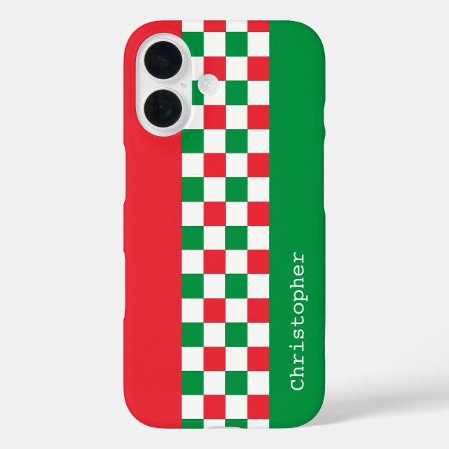 Coques Case-Mate iPhone Chèques de course italiens modernes personnalisés (Verso)