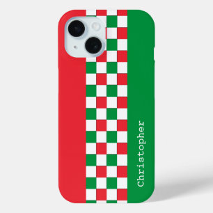 Coque Case-Mate iPhone Chèques de course italiens modernes personnalisés