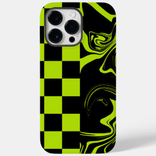 Coque Case-Mate iPhone Chèques et permules - Lime vert et noir