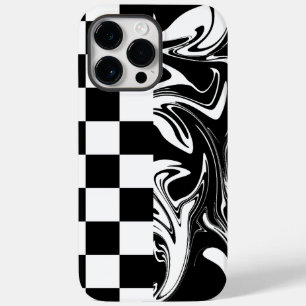 Coque Case-Mate iPhone Chèques et tourbillons - Noir et Blanc