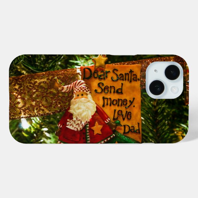 Coques Case-Mate iPhone Cher Père Noël envoyer de l'argent (Verso (horizontal))