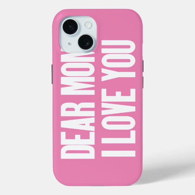 Coques Case-Mate iPhone Chère maman, je t'aime (Verso)