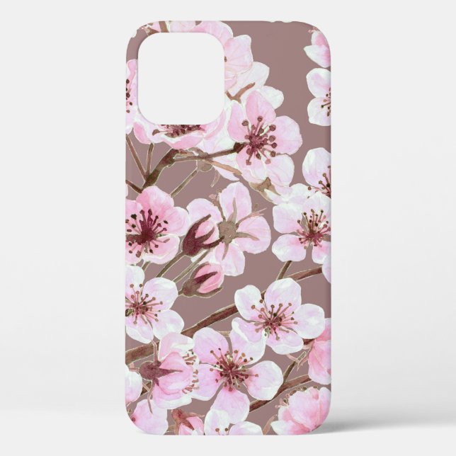 Coques Case-Mate iPhone Cherry Blossom Branches Motif aquarelle (Verso)