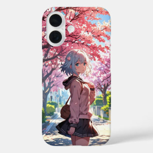 Coque Pour iPhone 16 Cherry Blossom Girl