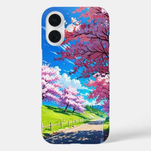 Coque Pour iPhone 16 Cherry Blossom Hills - Anime Spring Paysage