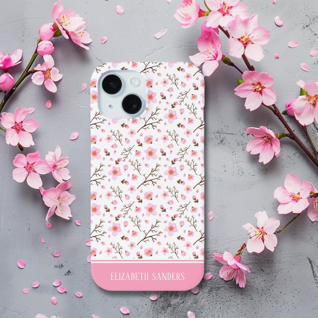 Coques Case-Mate iPhone Cherry Blossom Pattern in pink tones (Créateur téléchargé)
