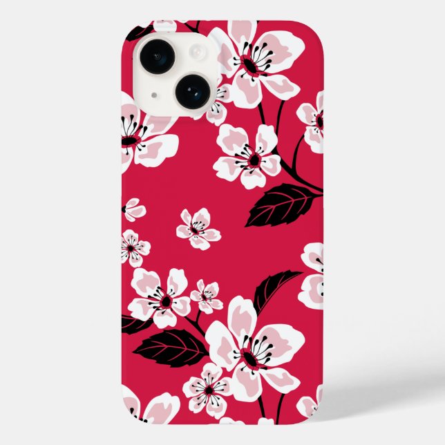 COQUES Case-Mate iPhone CHERRY BLOSSOM - SAKURA (ROUGE) (Verso)