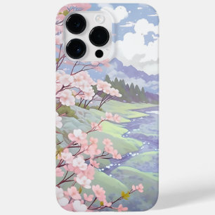 Coque Case-Mate iPhone Cherry Blossoms Pastel Aquarelle Paysage