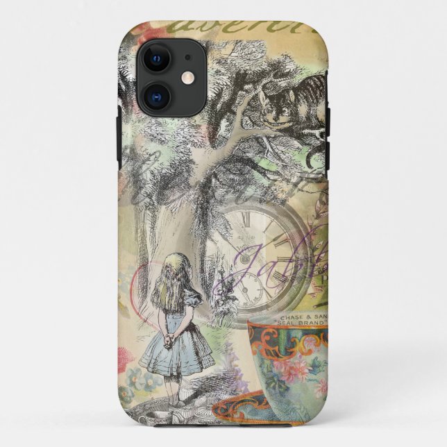 Coques Case-Mate iPhone Cheshire Chat Alice Wonderland Classic (Dos)