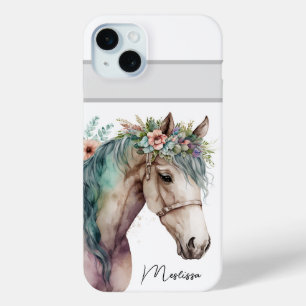Coque Case-Mate iPhone Cheval à l'aquarelle mignonne