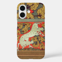 CHEVAL BLANC RAMPANT, ARBRES EN BOIS Art Nouveau