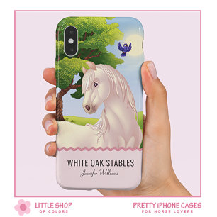 Coque Case-Mate iPhone Cheval blanc Thoroughbred personnalisable